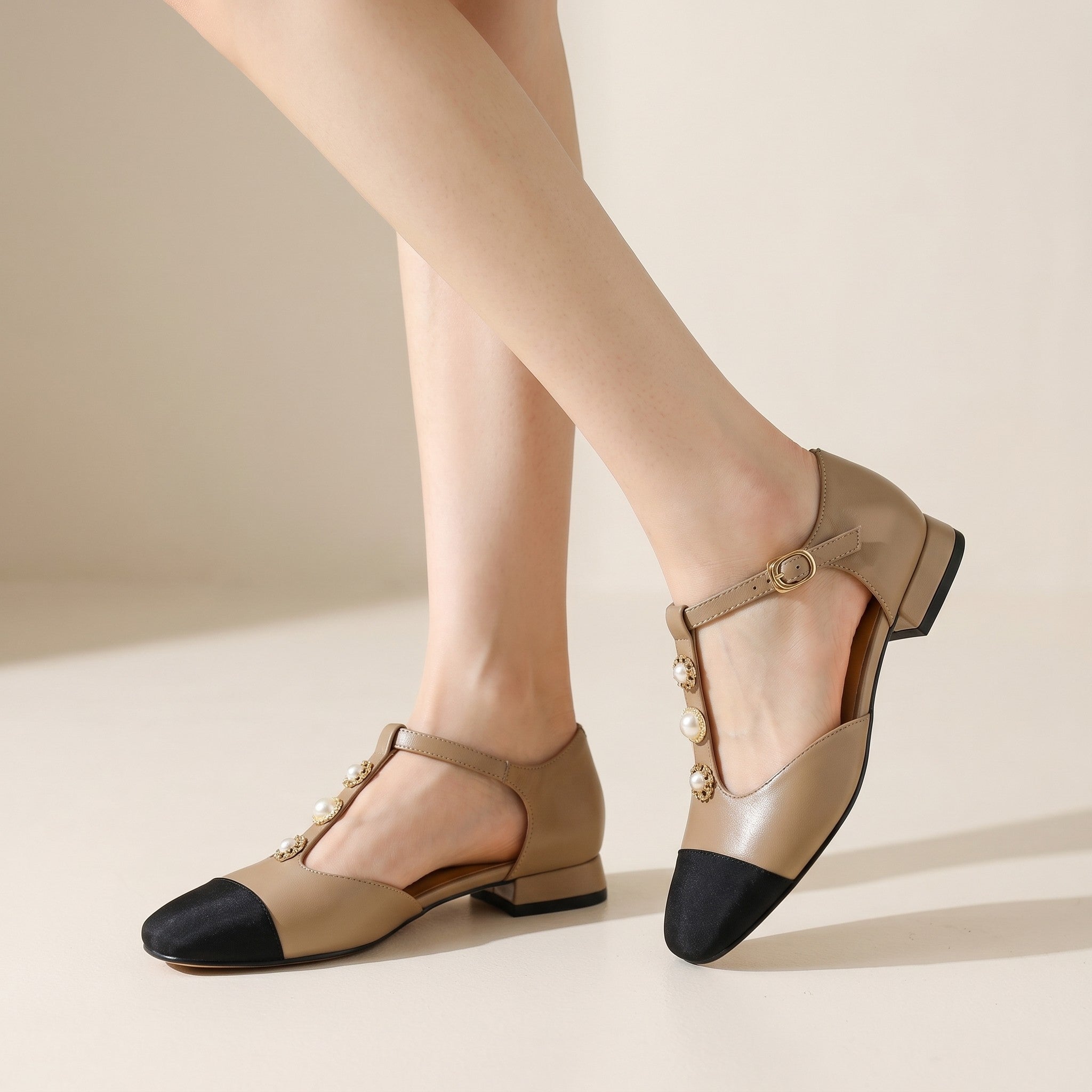 Sloane | Women's Slingback Kitten Heels - Nude