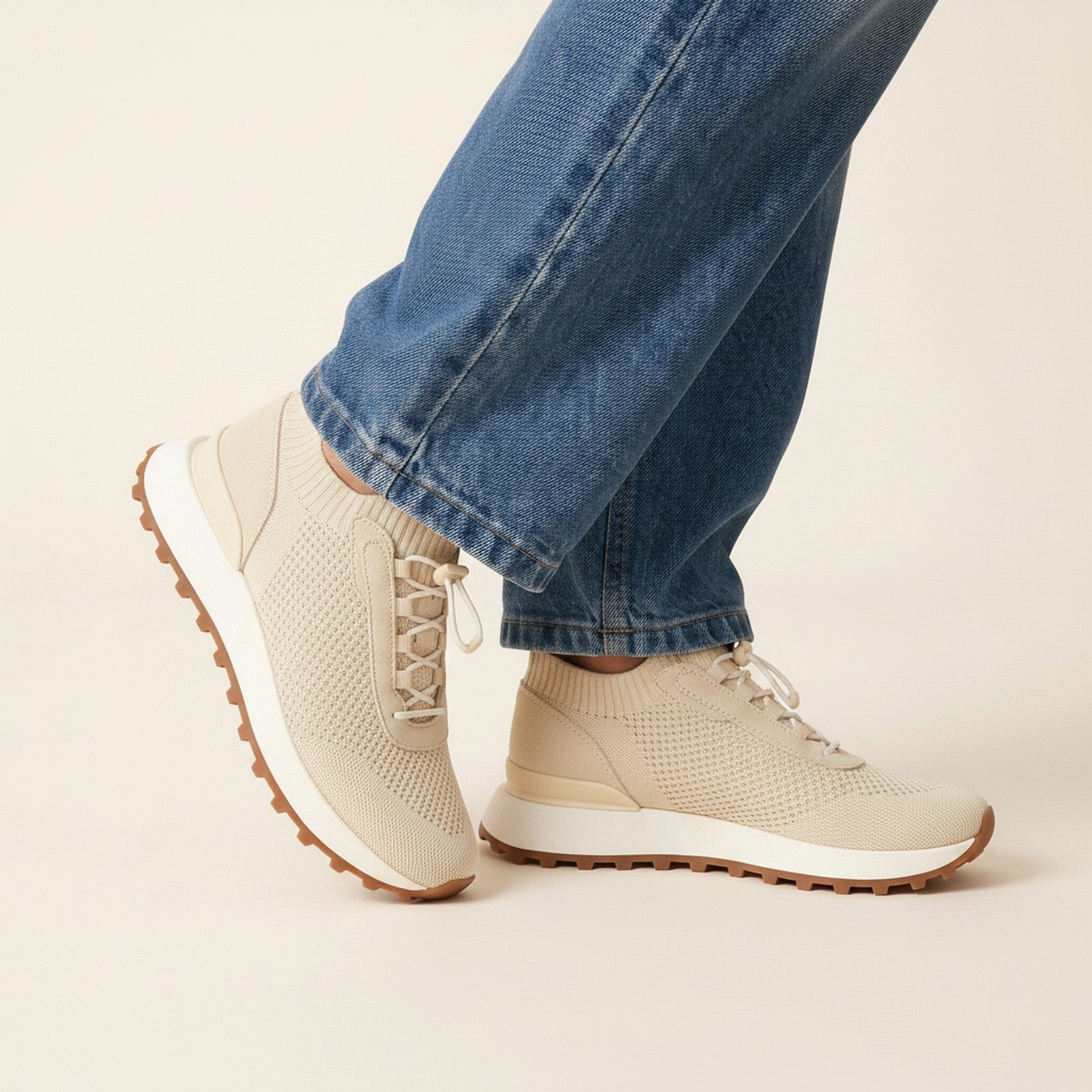 Duke | High-Top Canvas Sneakers - Ecru