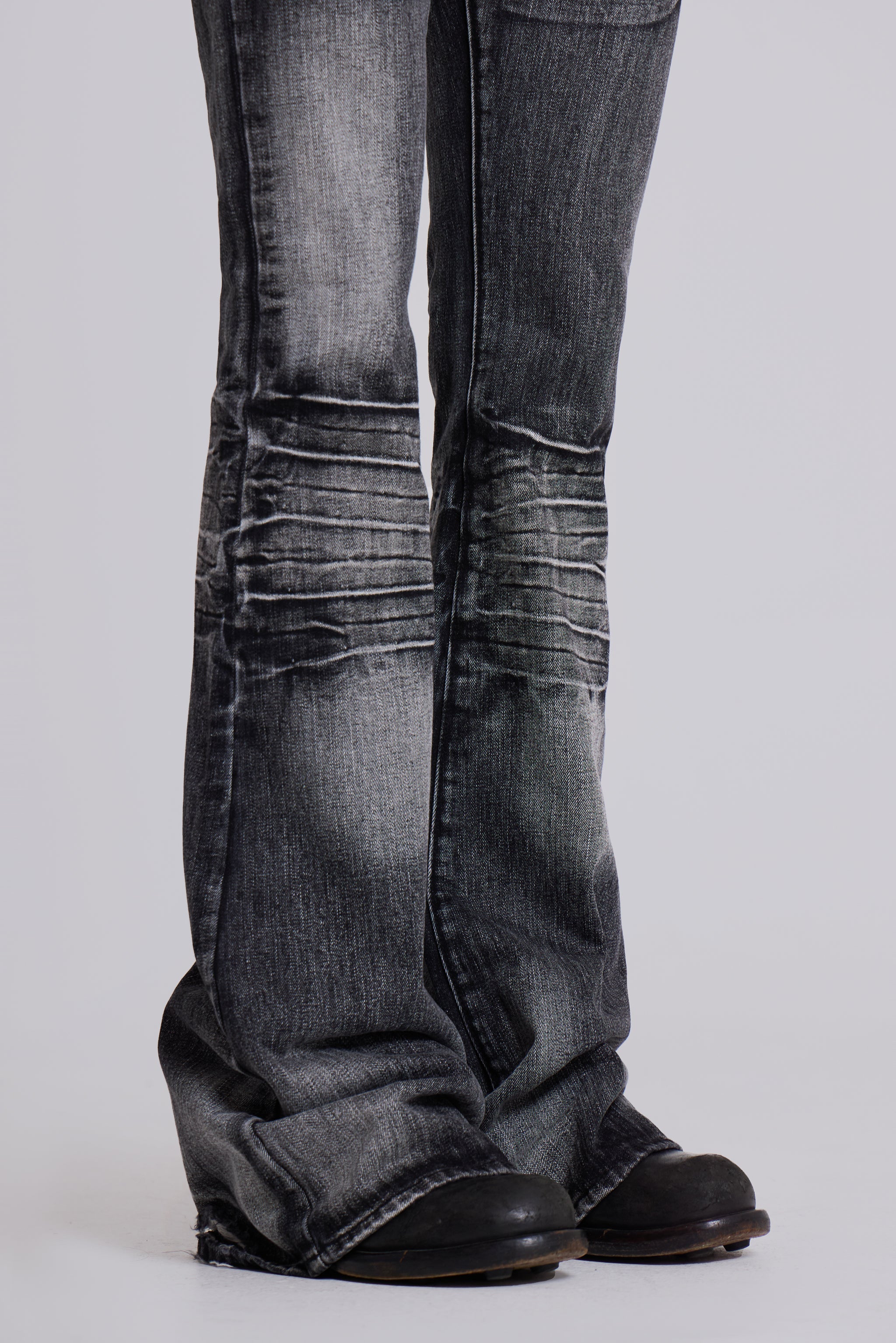 Washed Black Drift Bootcut Jeans