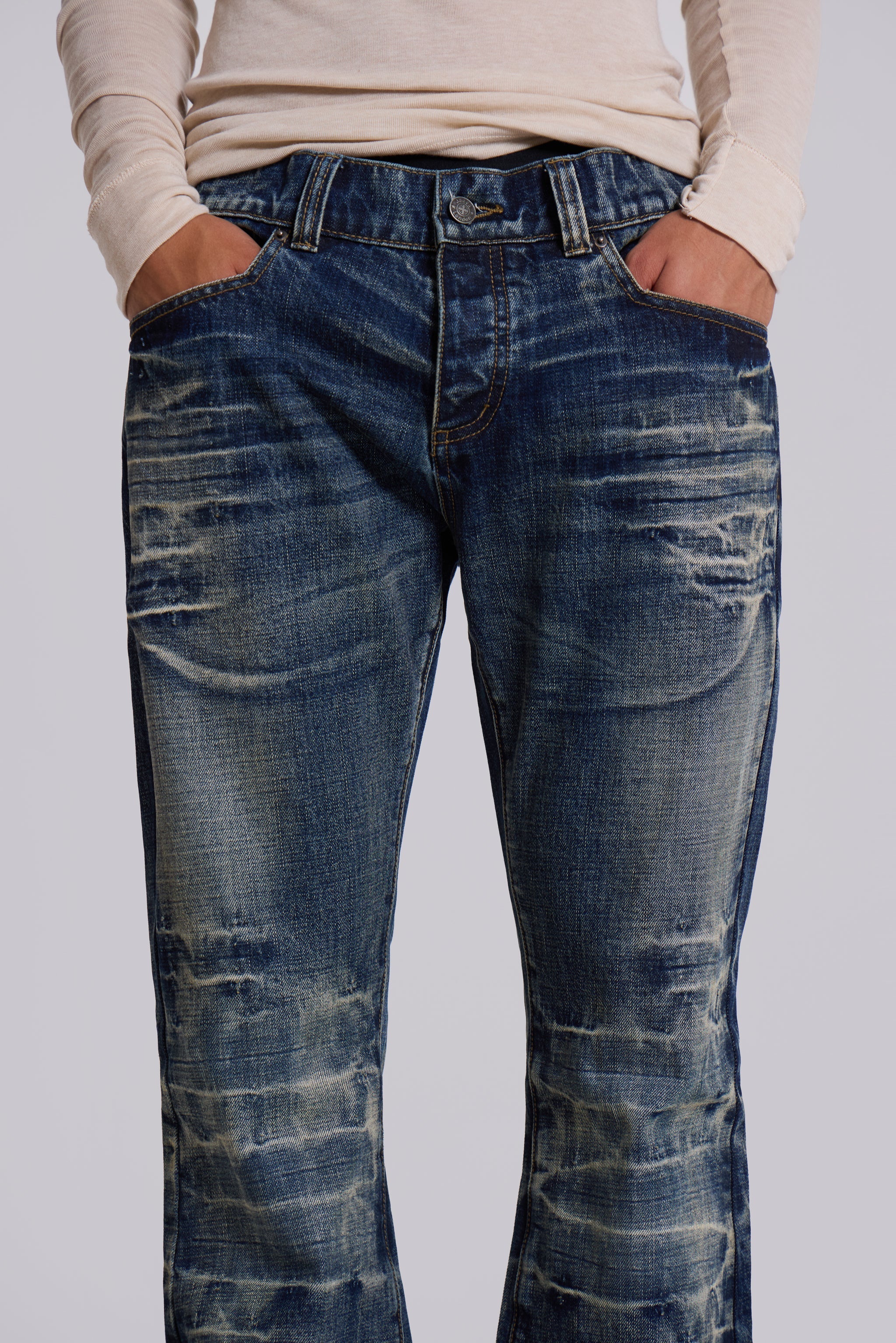 Mid Blue Drift Bootcut Jeans