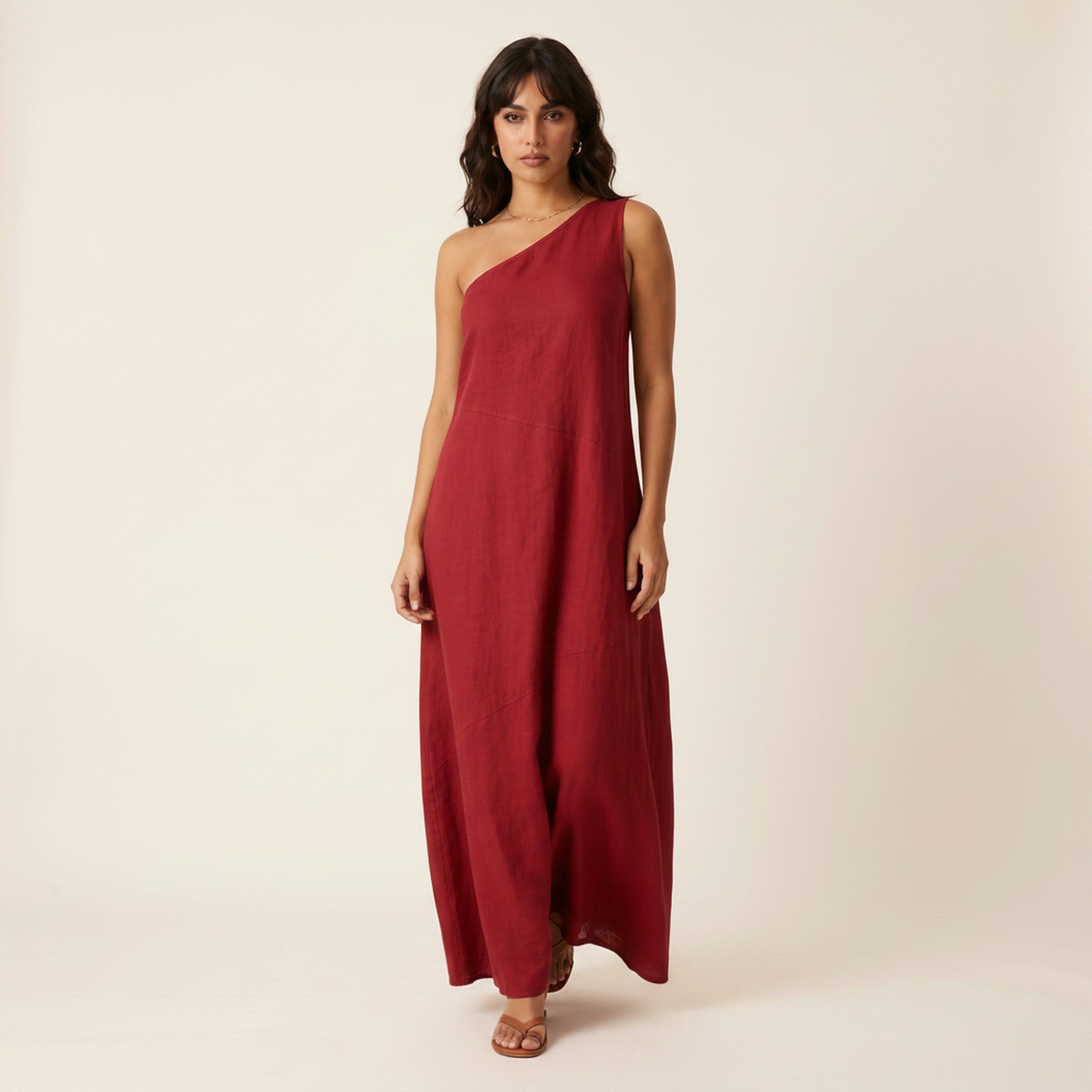 Rosa | Women's One-Shoulder Maxi Dress - view 4