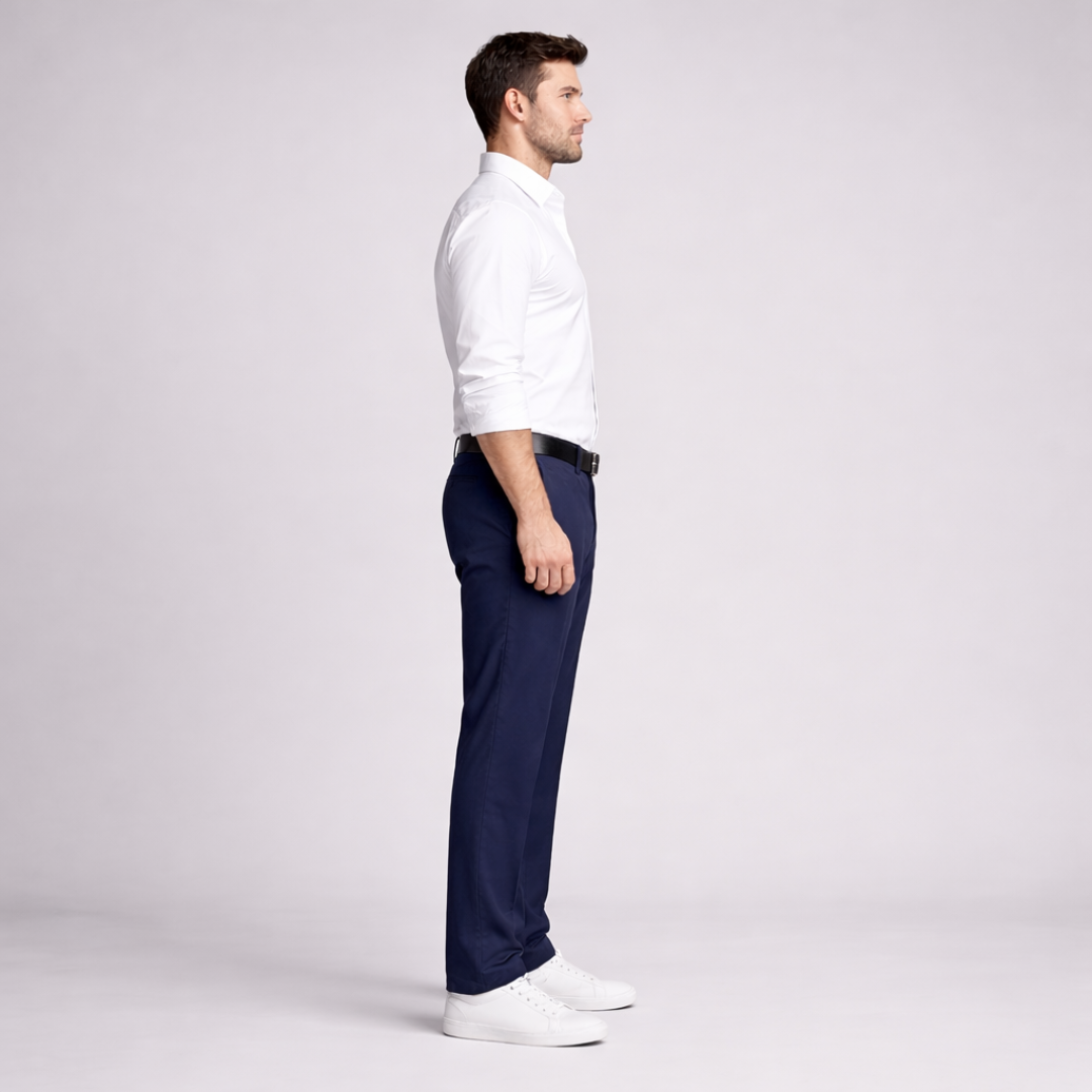 Straight-Cut Tailored Pants