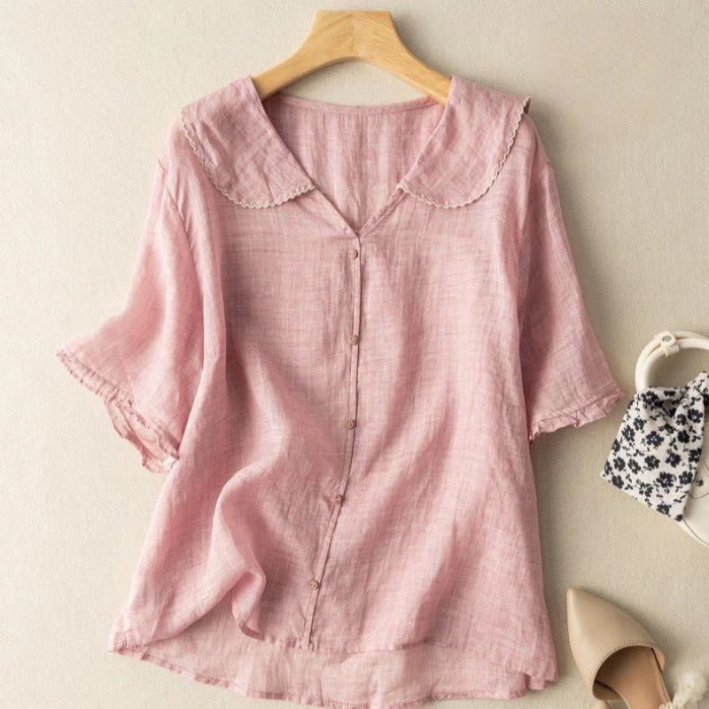 Lightweight linen shirt for women