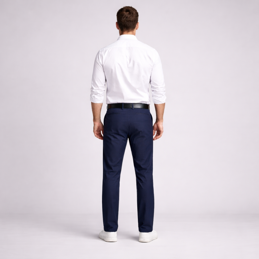 Straight-Cut Tailored Pants