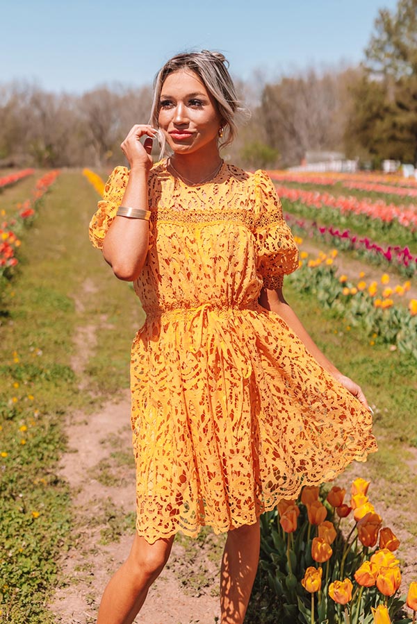 Forever Chic Crochet Mini Dress