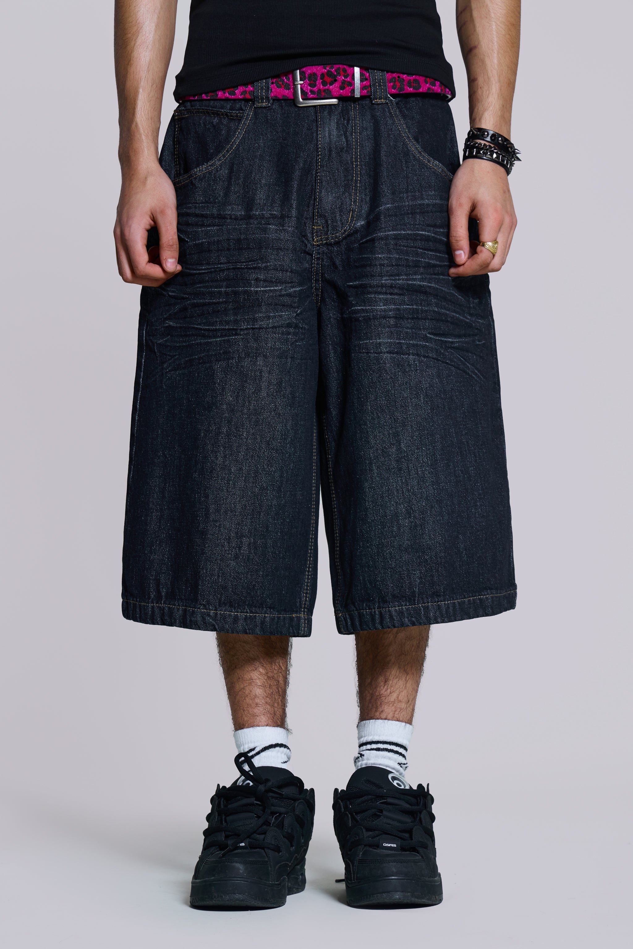 Creased Indigo Colossus Jorts