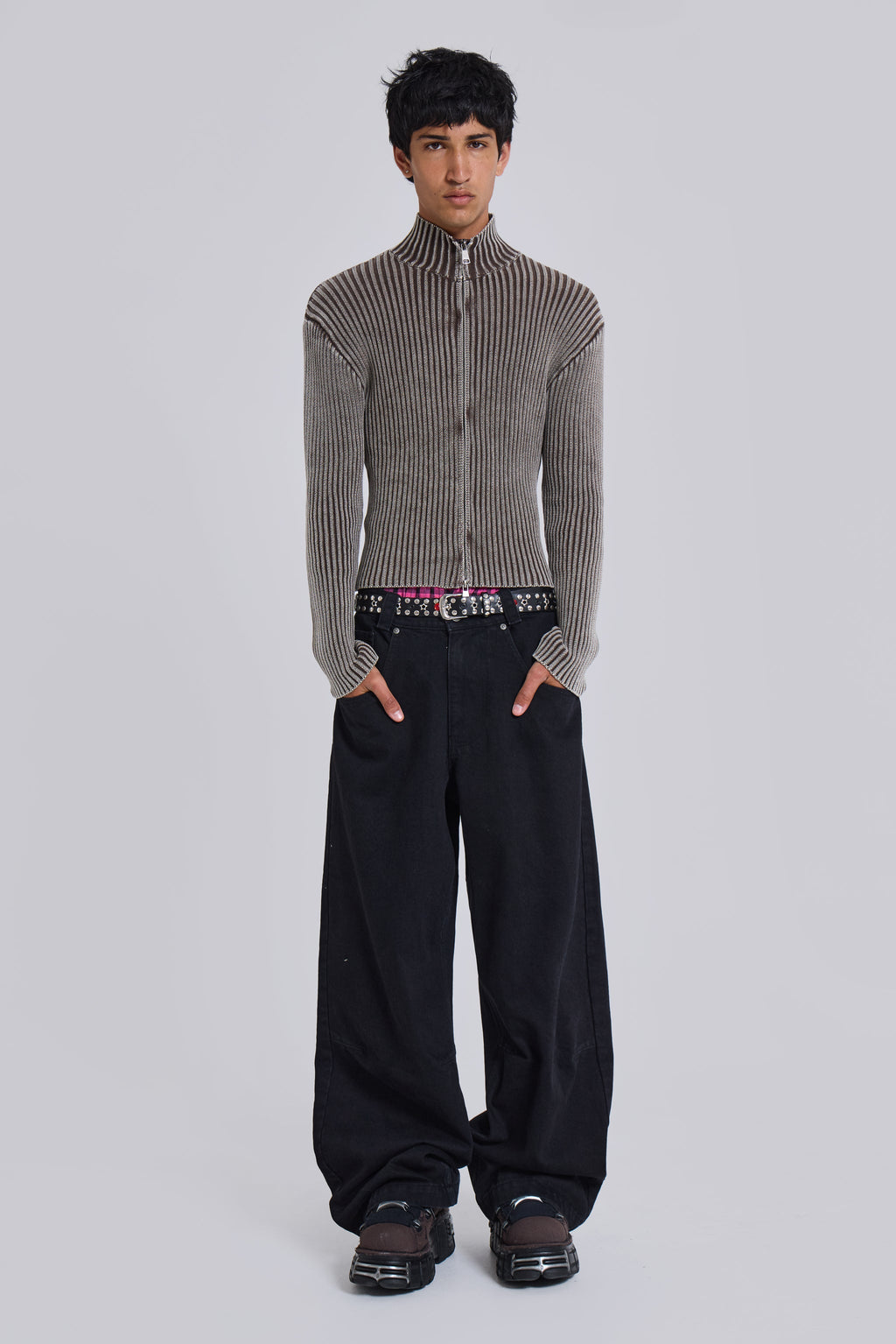Solid Black Low Rise Colossus Jeans