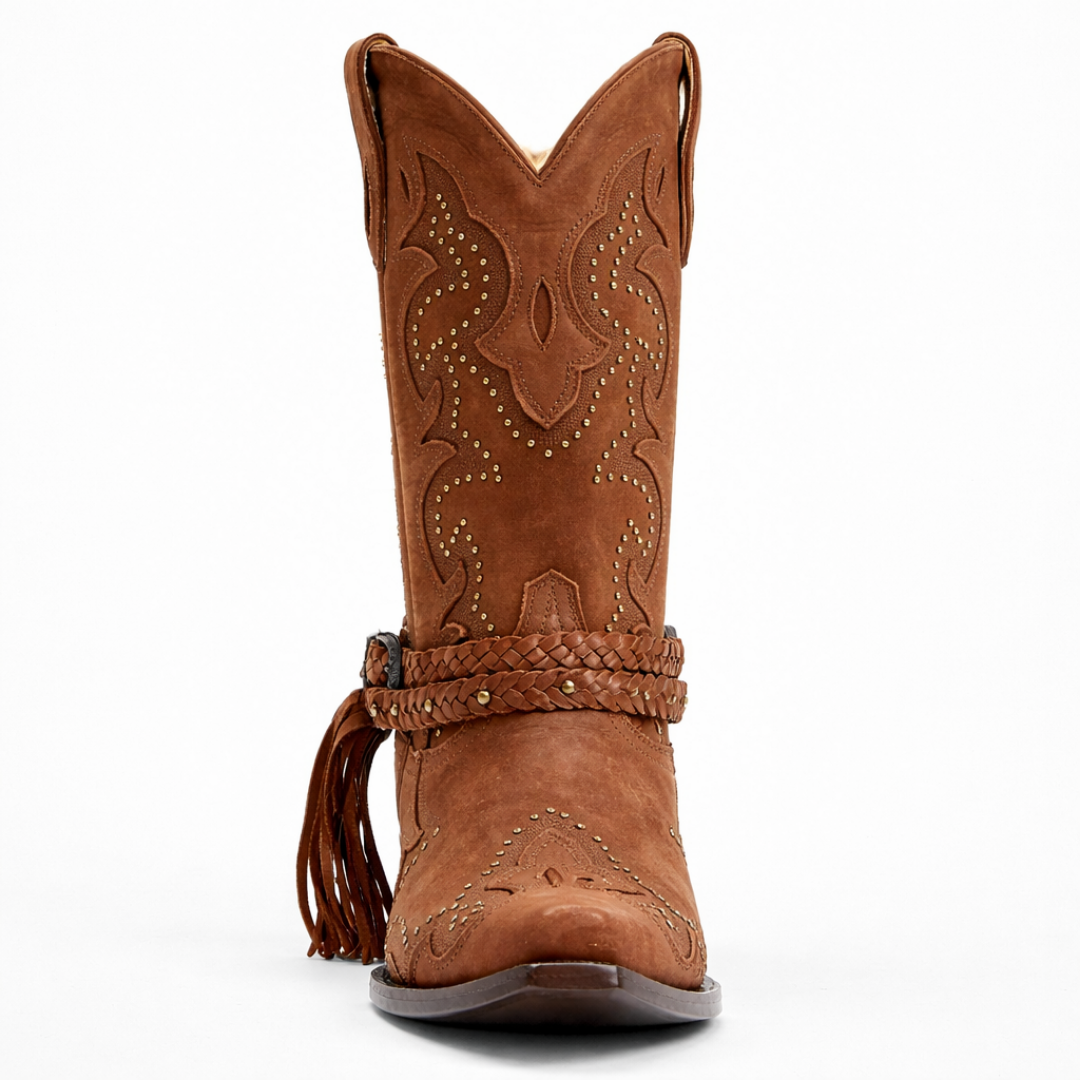 Women’s Brown Shaft Western Boots - Snip Toe
