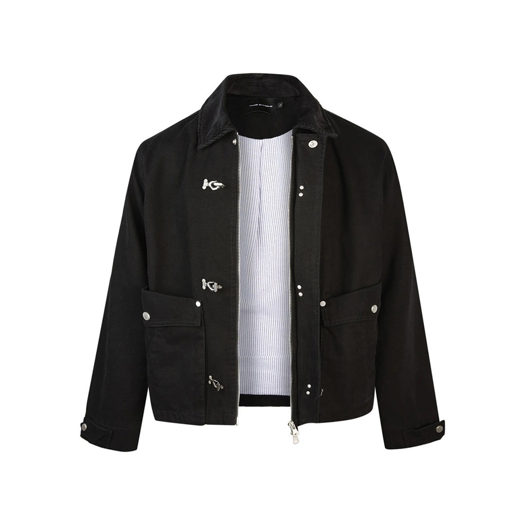 Patchwork Cargo Denim Jacket