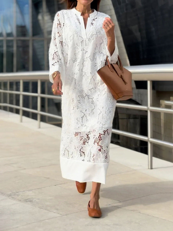 Elowen – Dahlia Embroidered Midi Dress