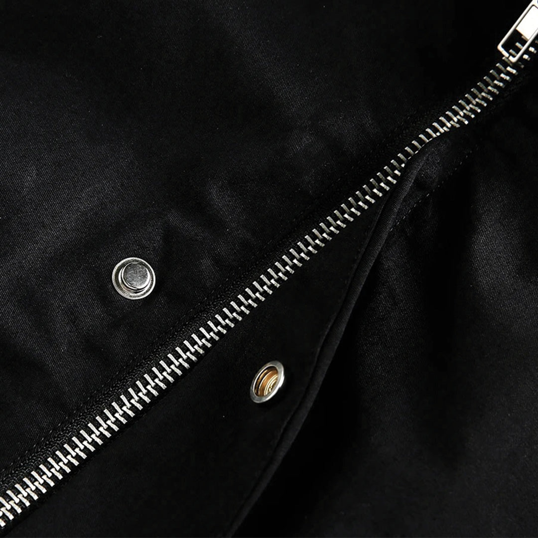 Patchwork Cargo Denim Jacket