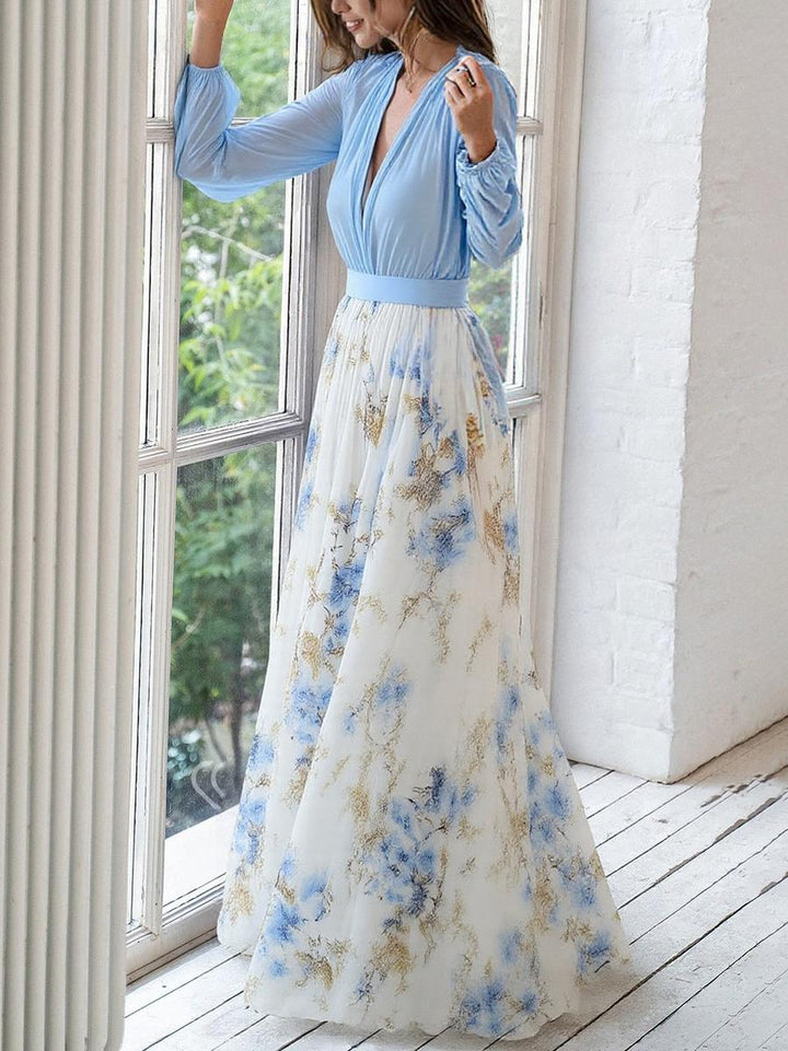 Elena™ - Maxi dress with Dazzling floral print