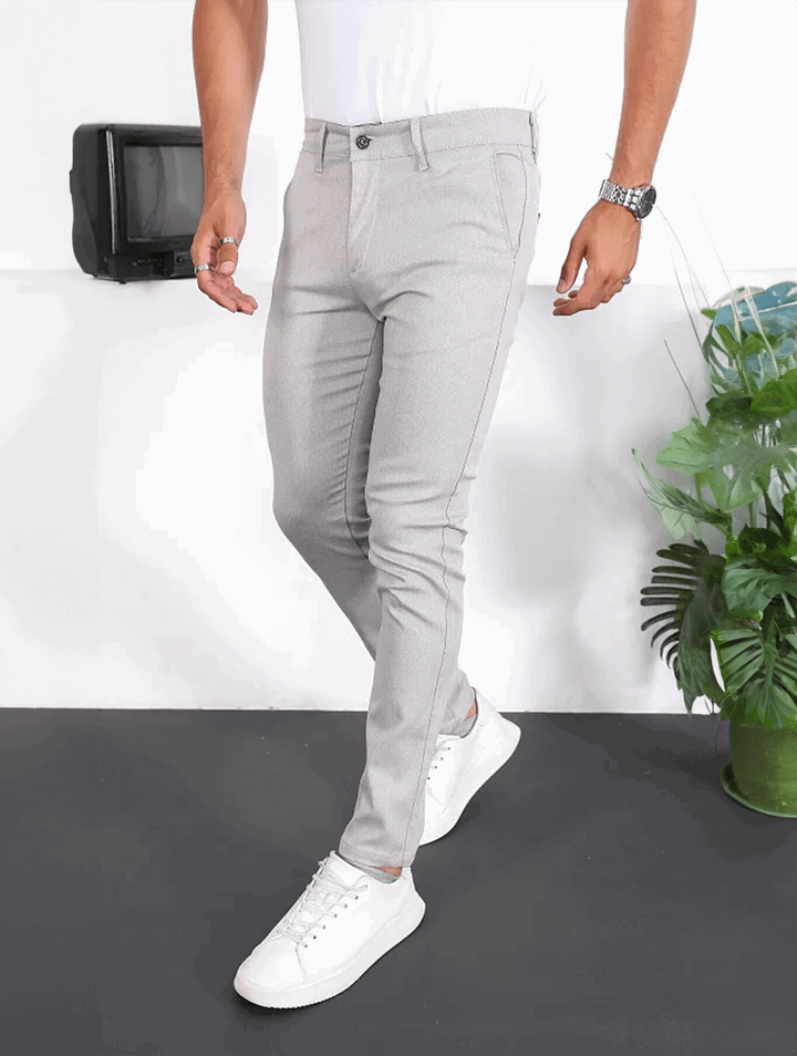 Noa Stretch Pants - Light Grey