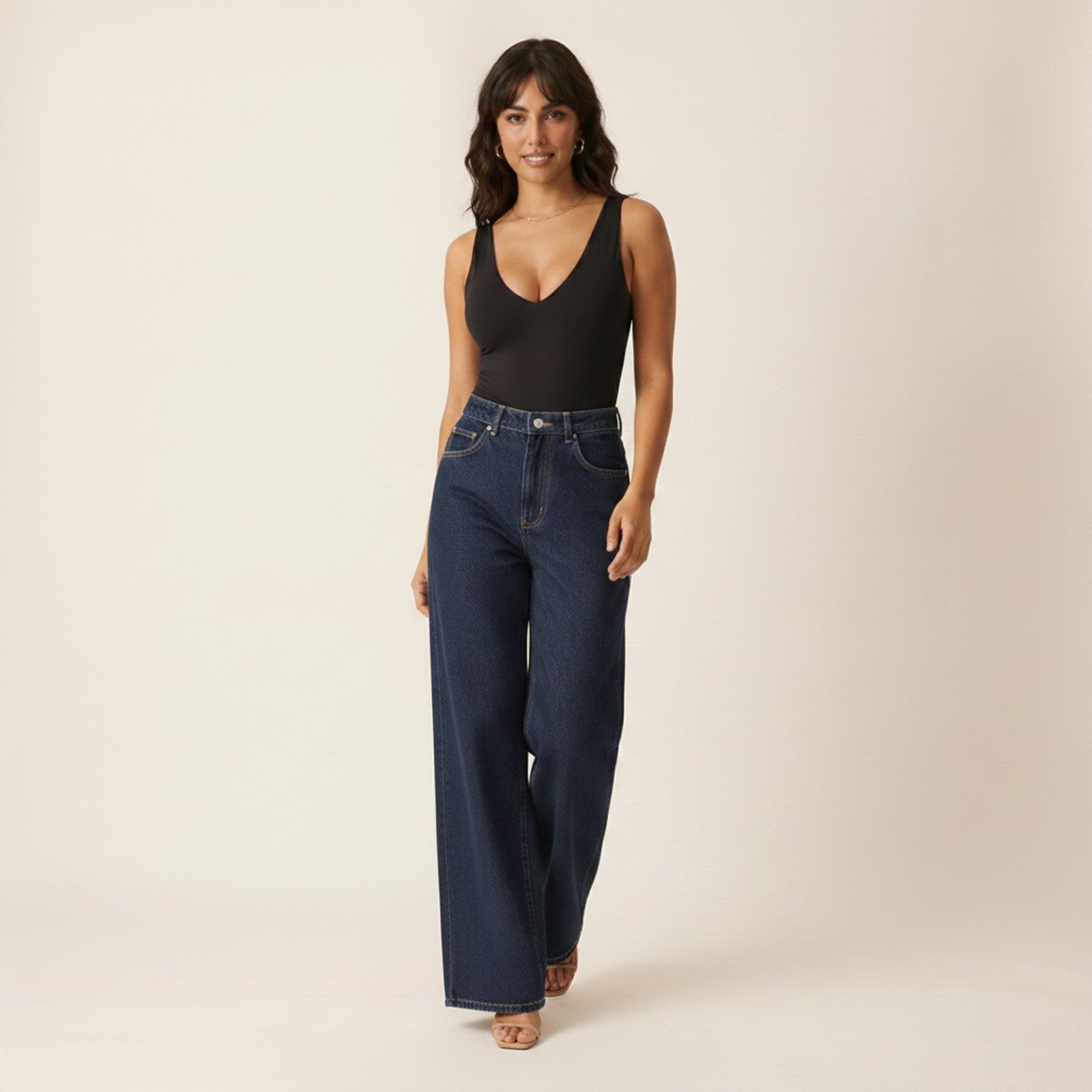 AIv2: Gigi | Women's Wide Leg Jeans — Blue - Movement