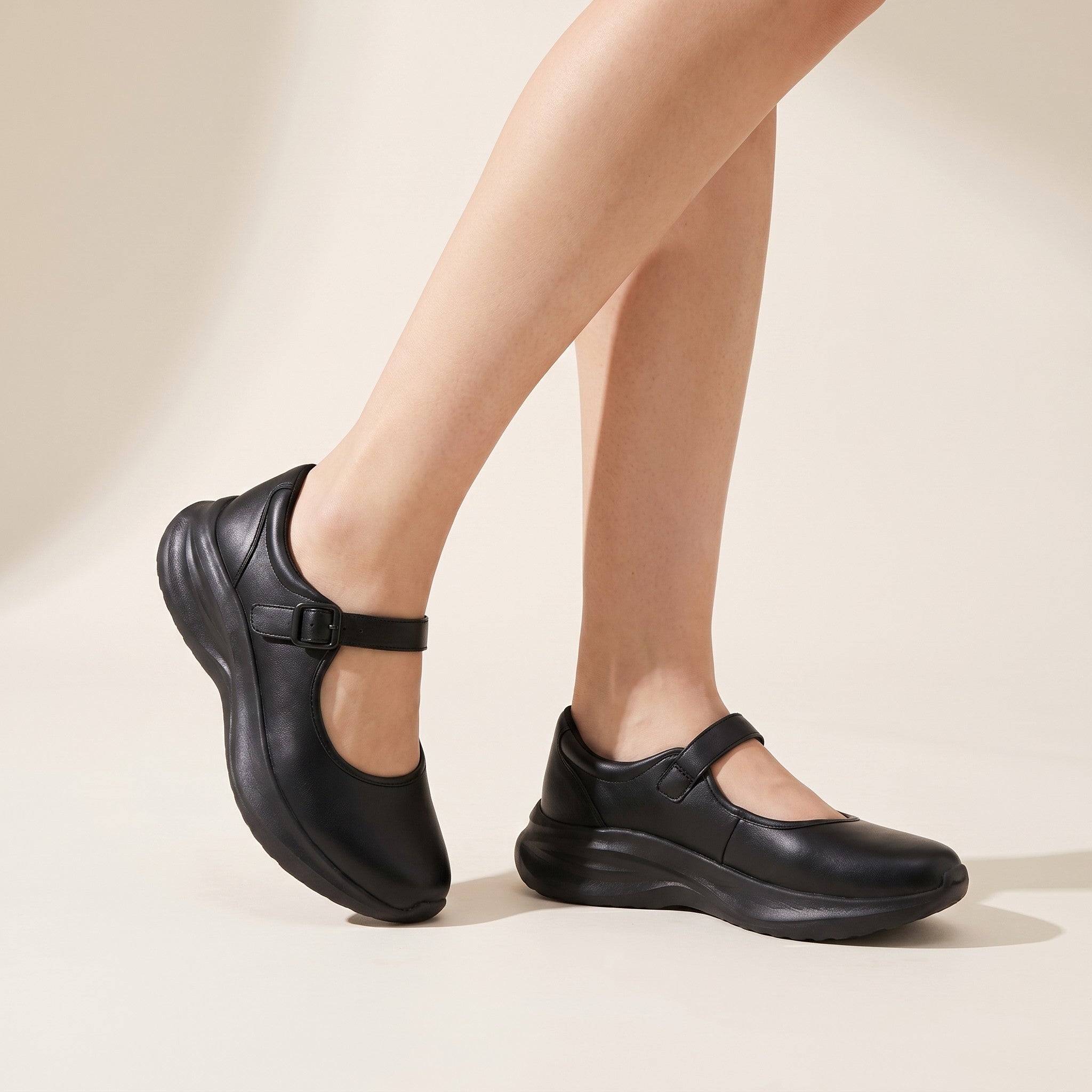 Hazel | Women's Mary Jane Flats - Black