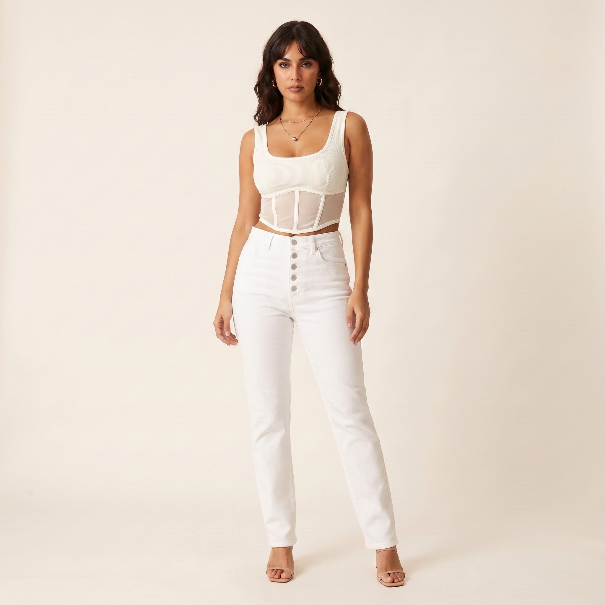 Vix | Women's Corset Top - Ivory