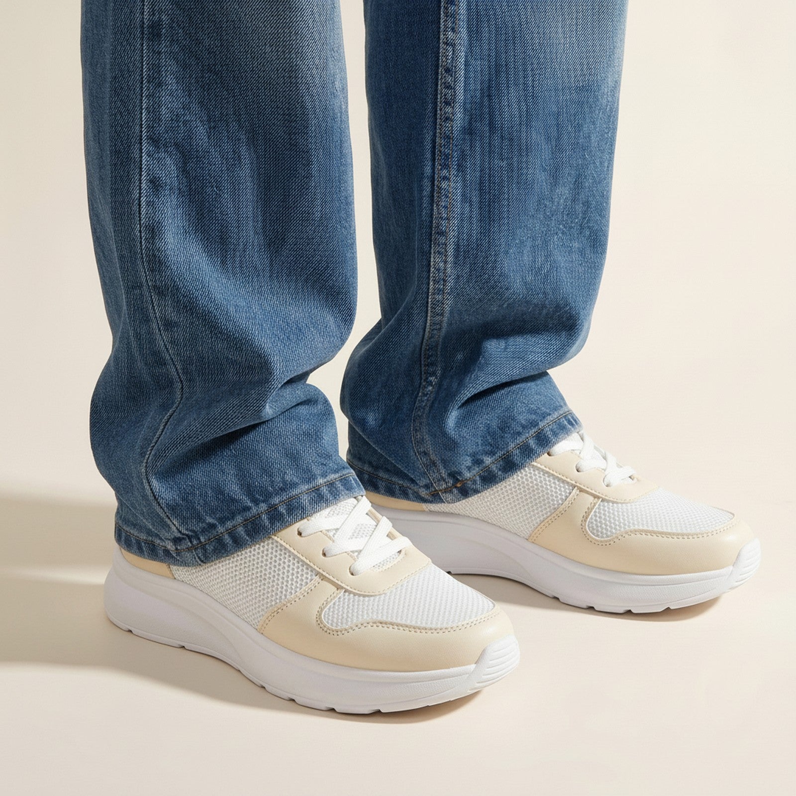 Marlo | Women's Chunky Platform Sneakers - Cream