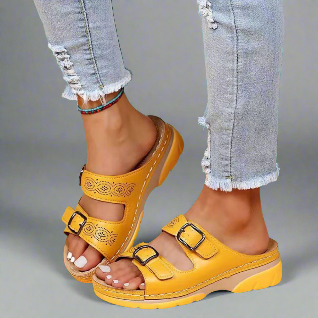 Ingrid | Orthopedic Leather Sandals with Premium Comfort