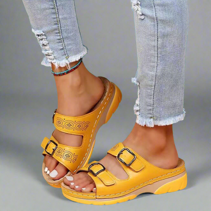 Ingrid | Orthopedic Leather Sandals with Premium Comfort