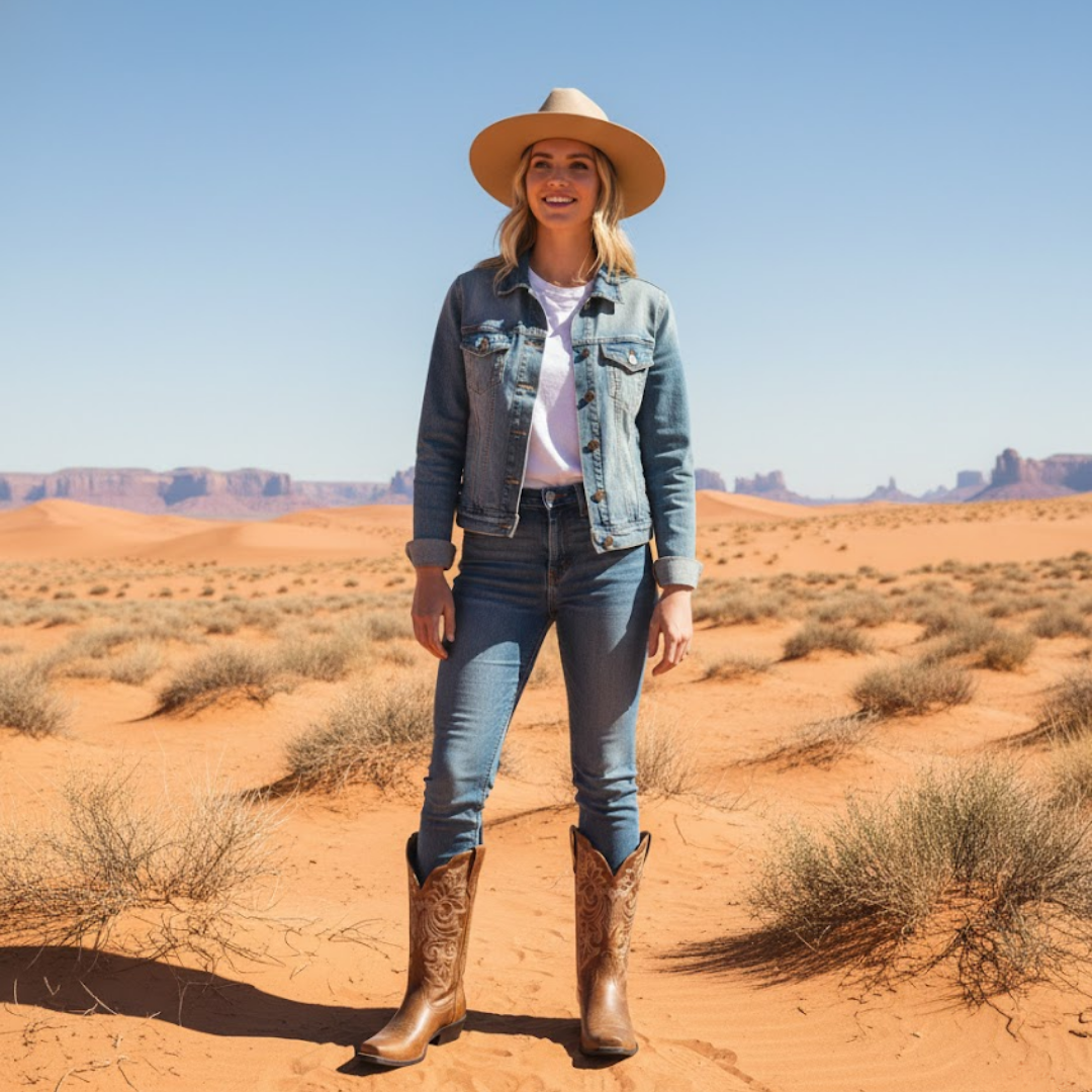 Women's Round Up Square Toe Western Boots