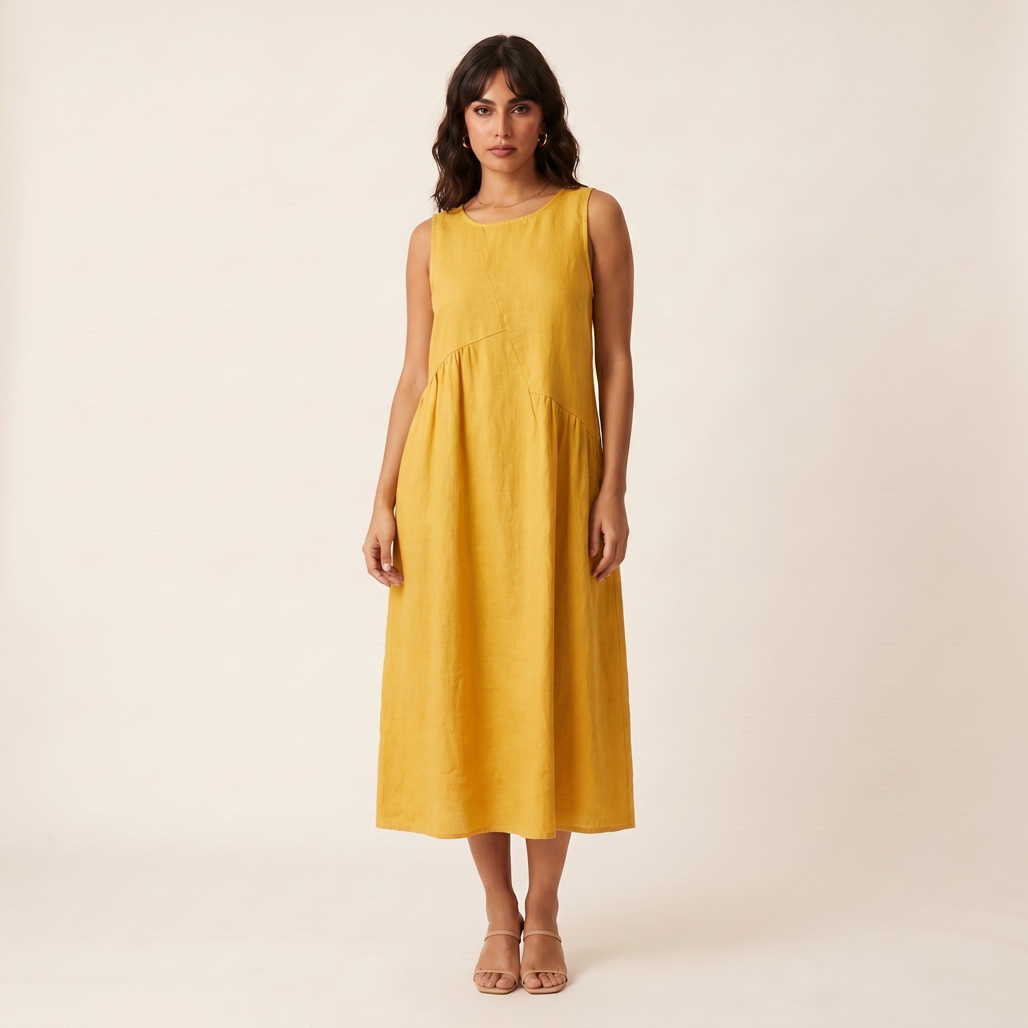 Aria | Women's Smocked Sundress - Yellow