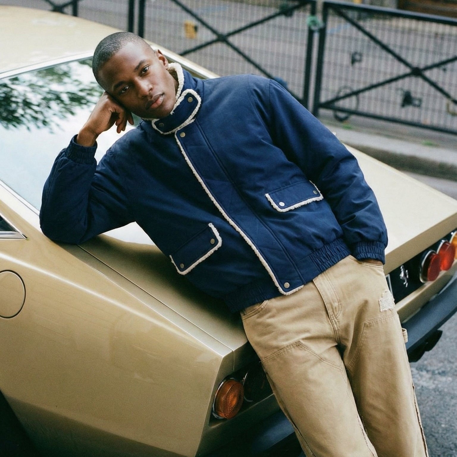 Patchwork Cargo Denim Jacket