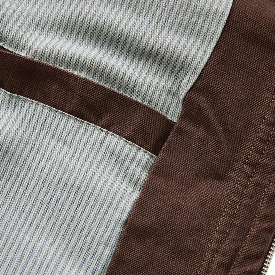 Patchwork Cargo Denim Jacket