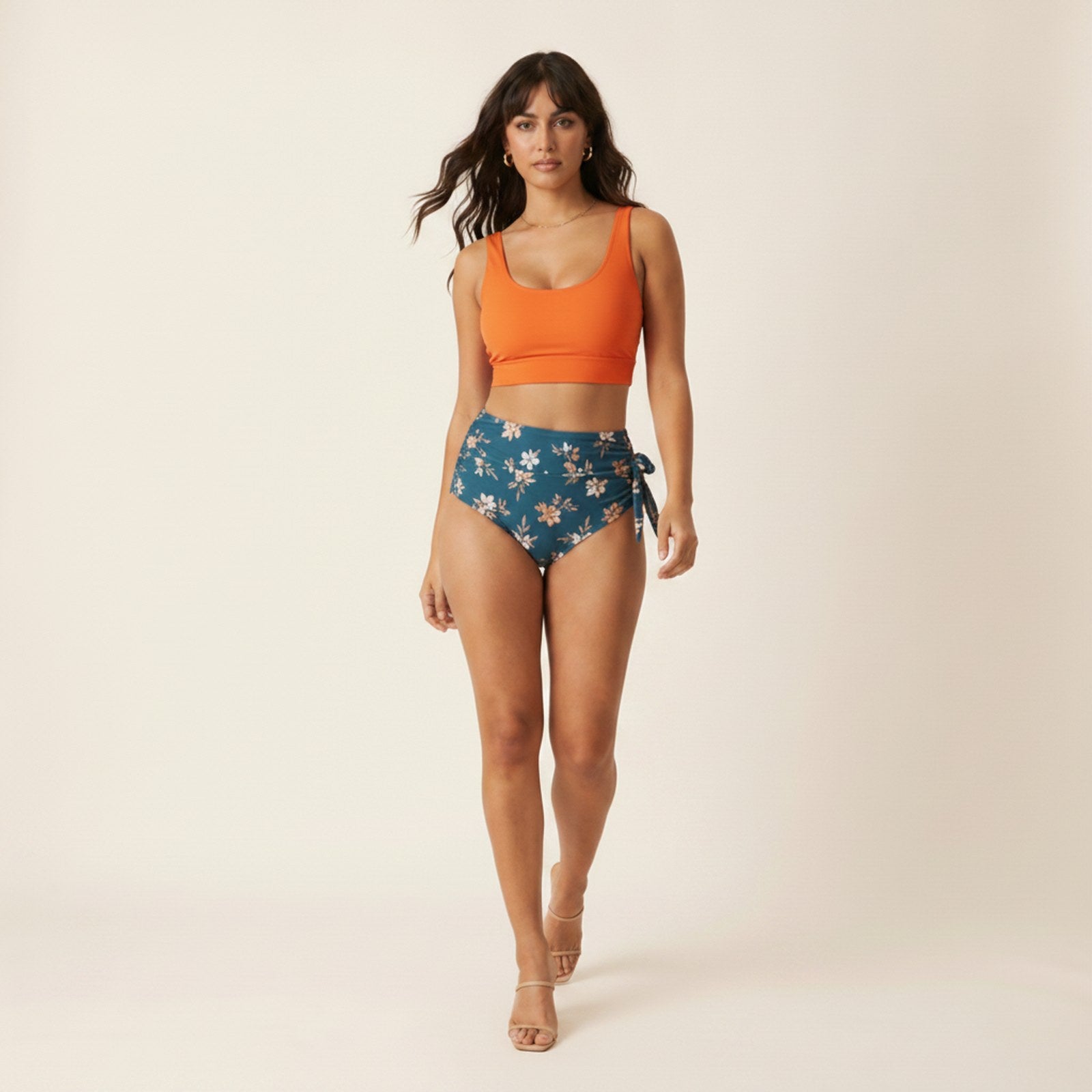 AIv2: Colette | Women's Two-Tone Tied Two-Piece Swimsuit - Movement
