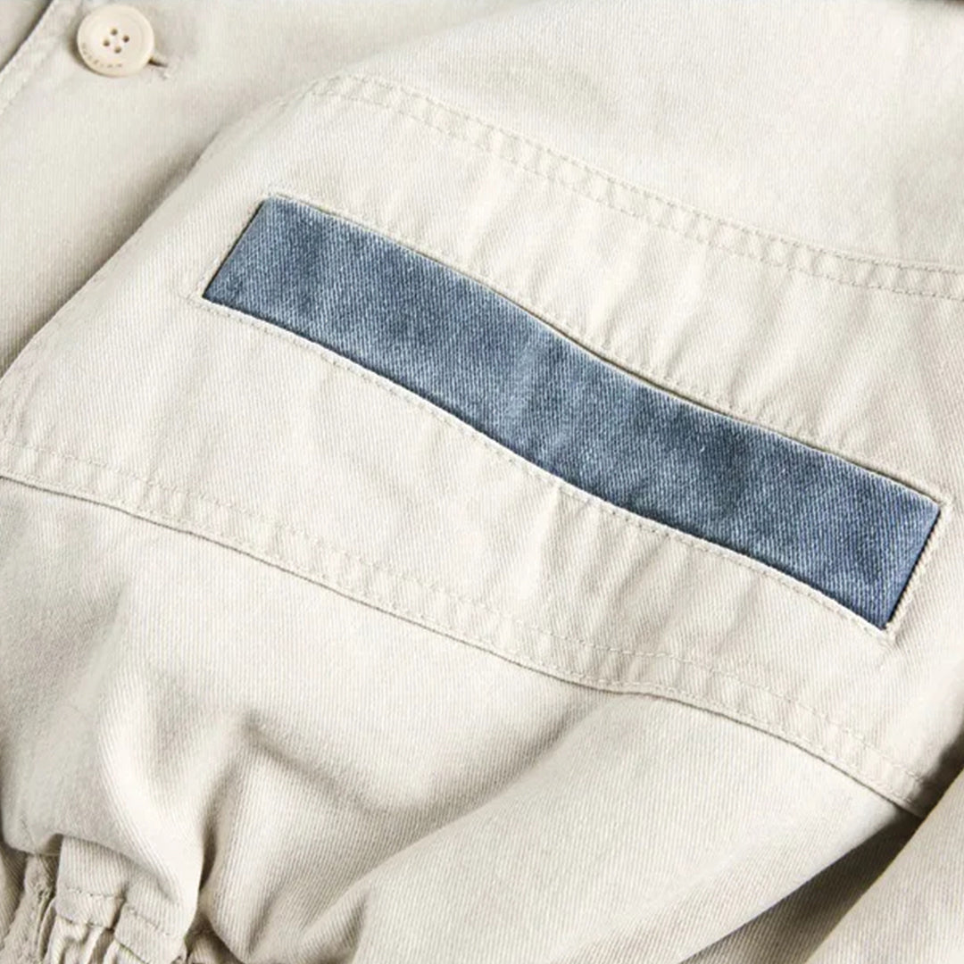 Patchwork Cargo Denim Jacket