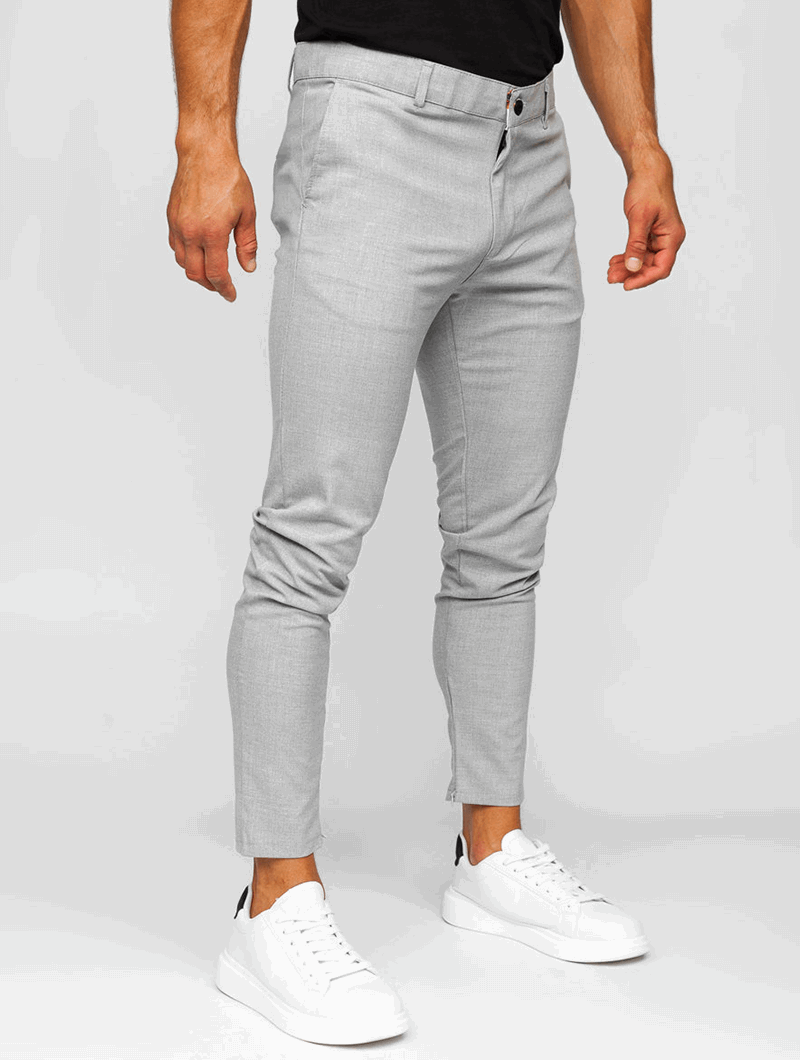 Noa Stretch Pants - Light Grey