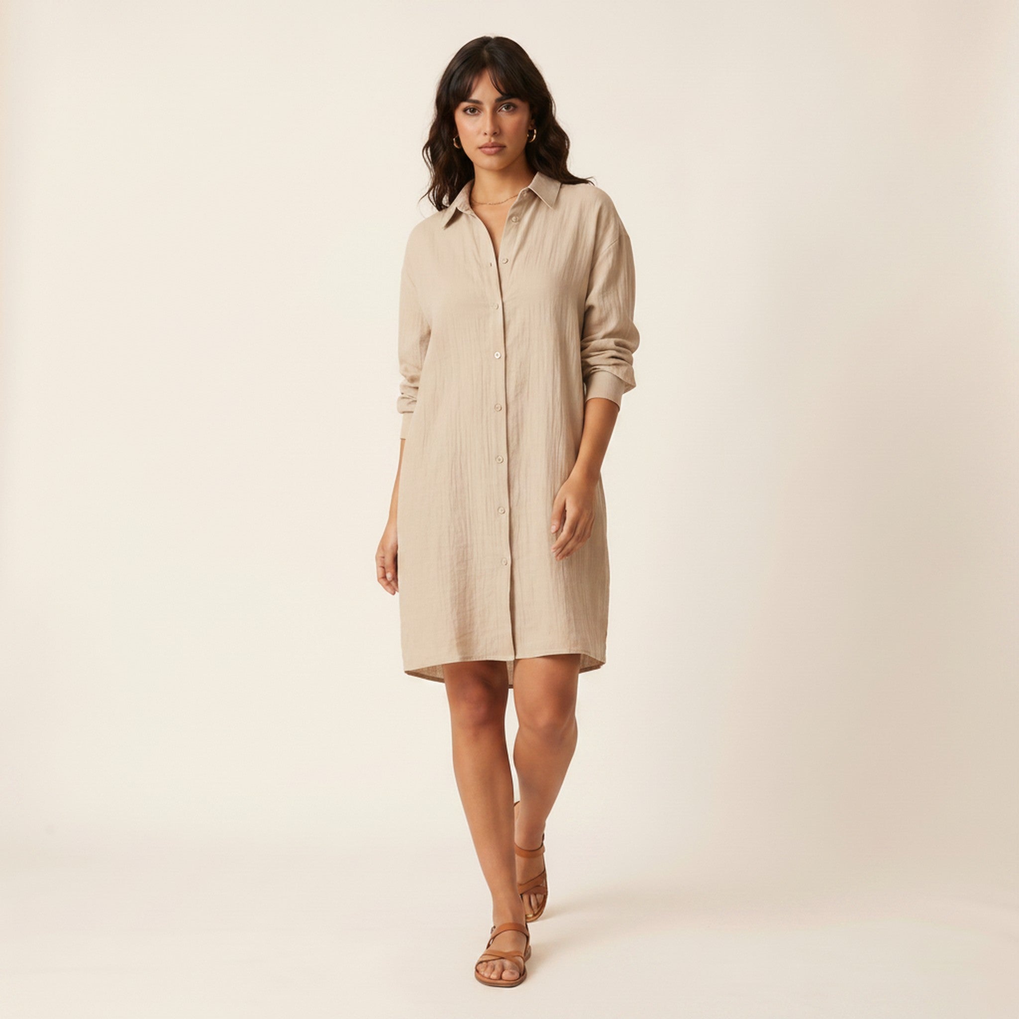 Juni | Women's Linen Shirt Dress - view 4