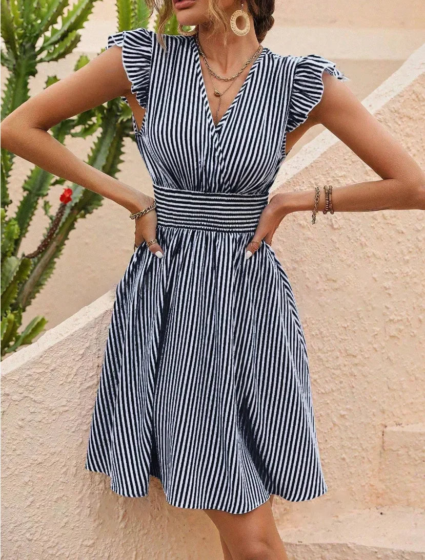 Lightweight Striped Summer Dress