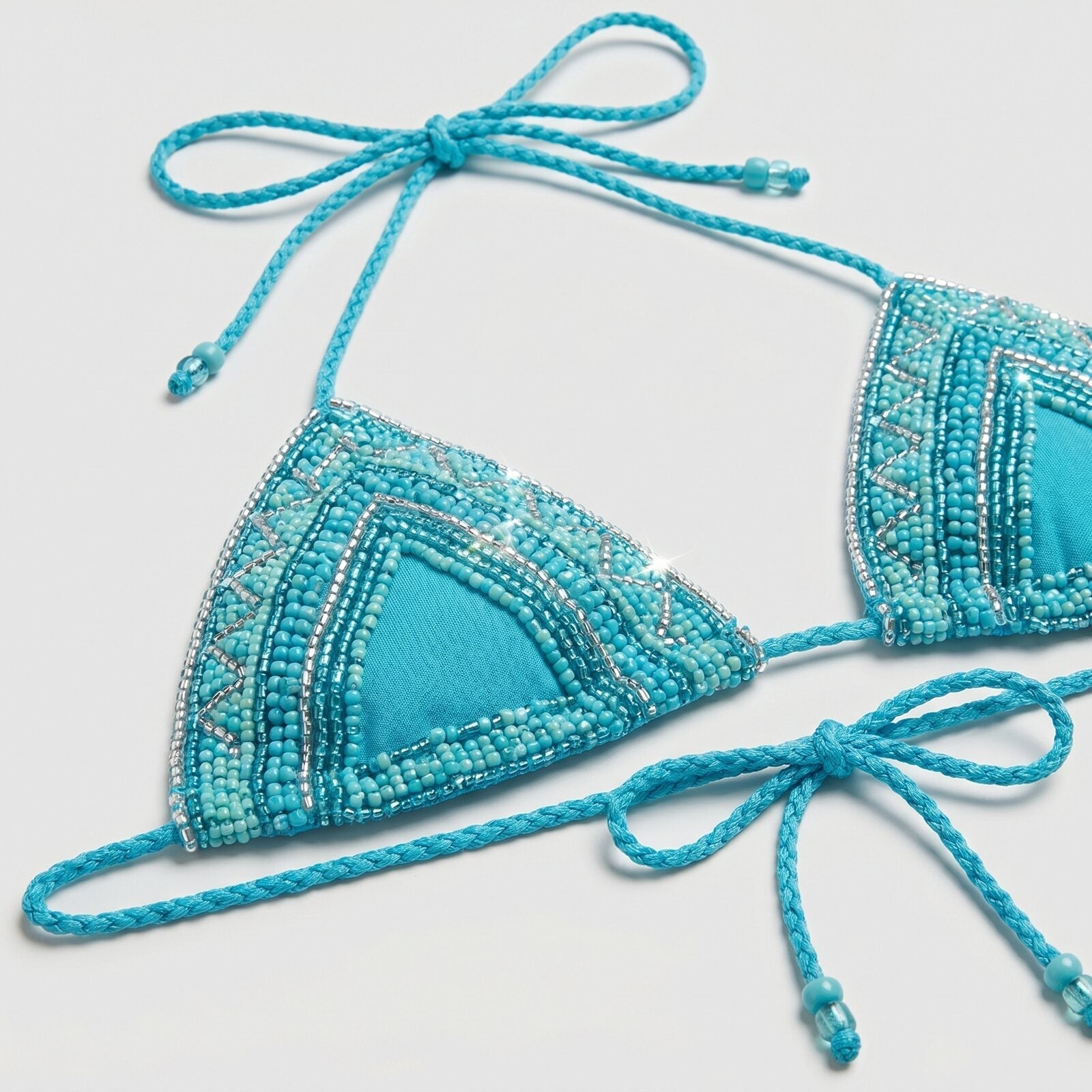 "Goddess" Beaded Triangle Bikini Set