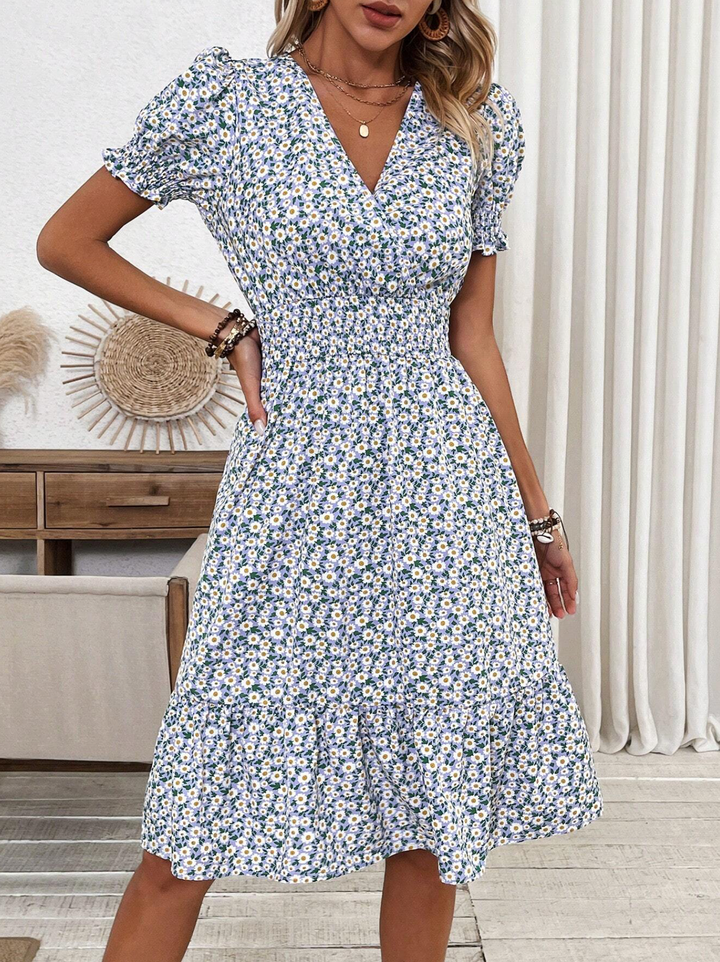 Flower Pattern Summer Dress