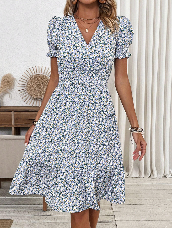 Flower Pattern Summer Dress