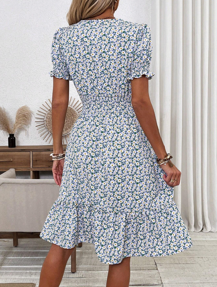 Flower Pattern Summer Dress