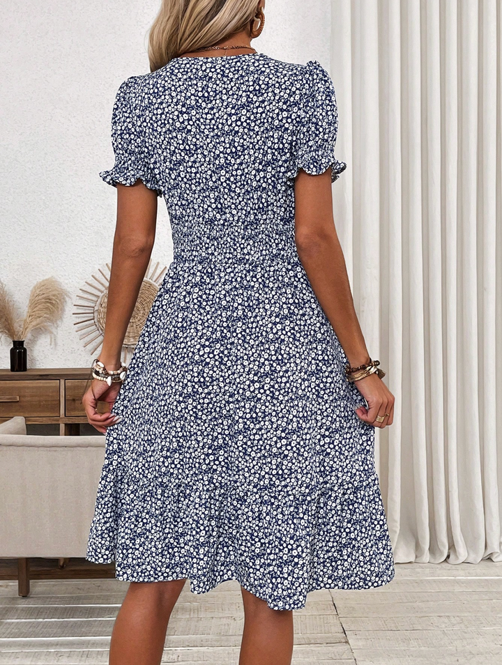 Flower Pattern Summer Dress