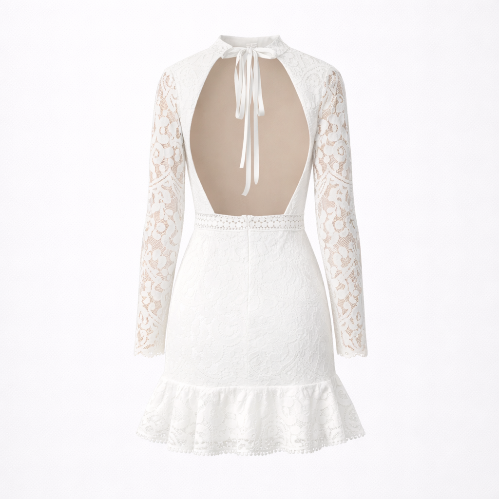 Women’s White Structured Mini Dress - Short Length