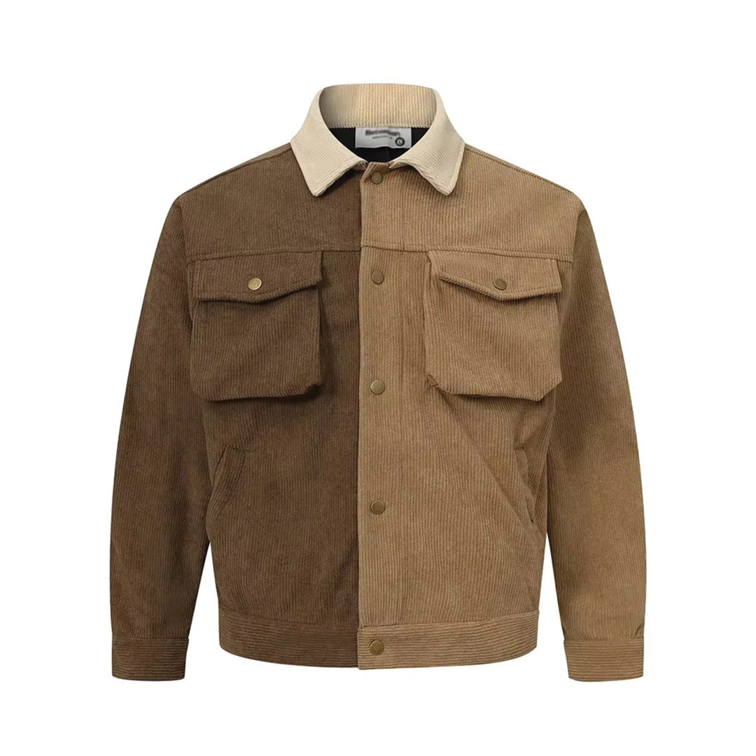 Patchwork Cargo Denim Jacket