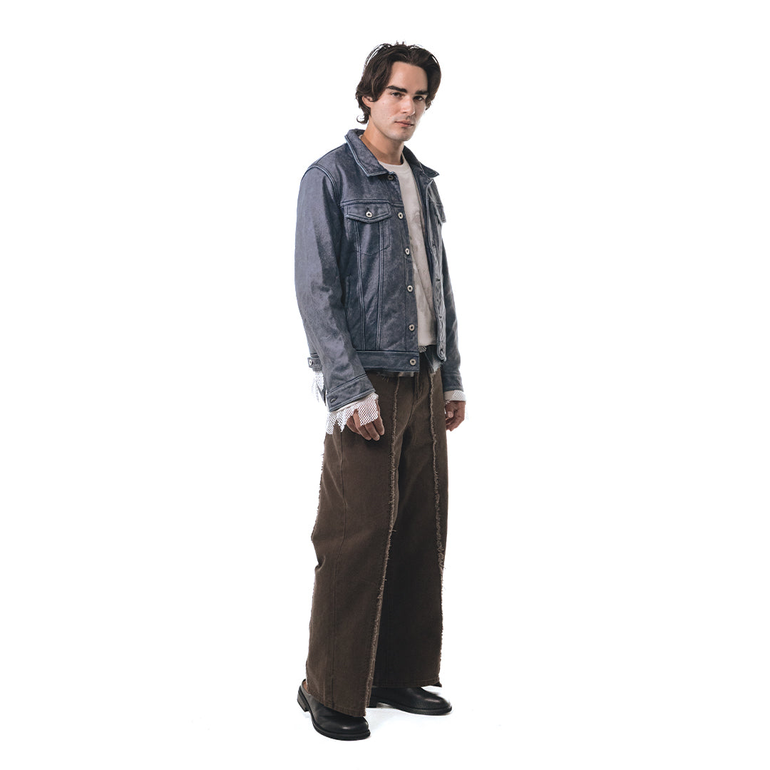 Patchwork Cargo Denim Jacket