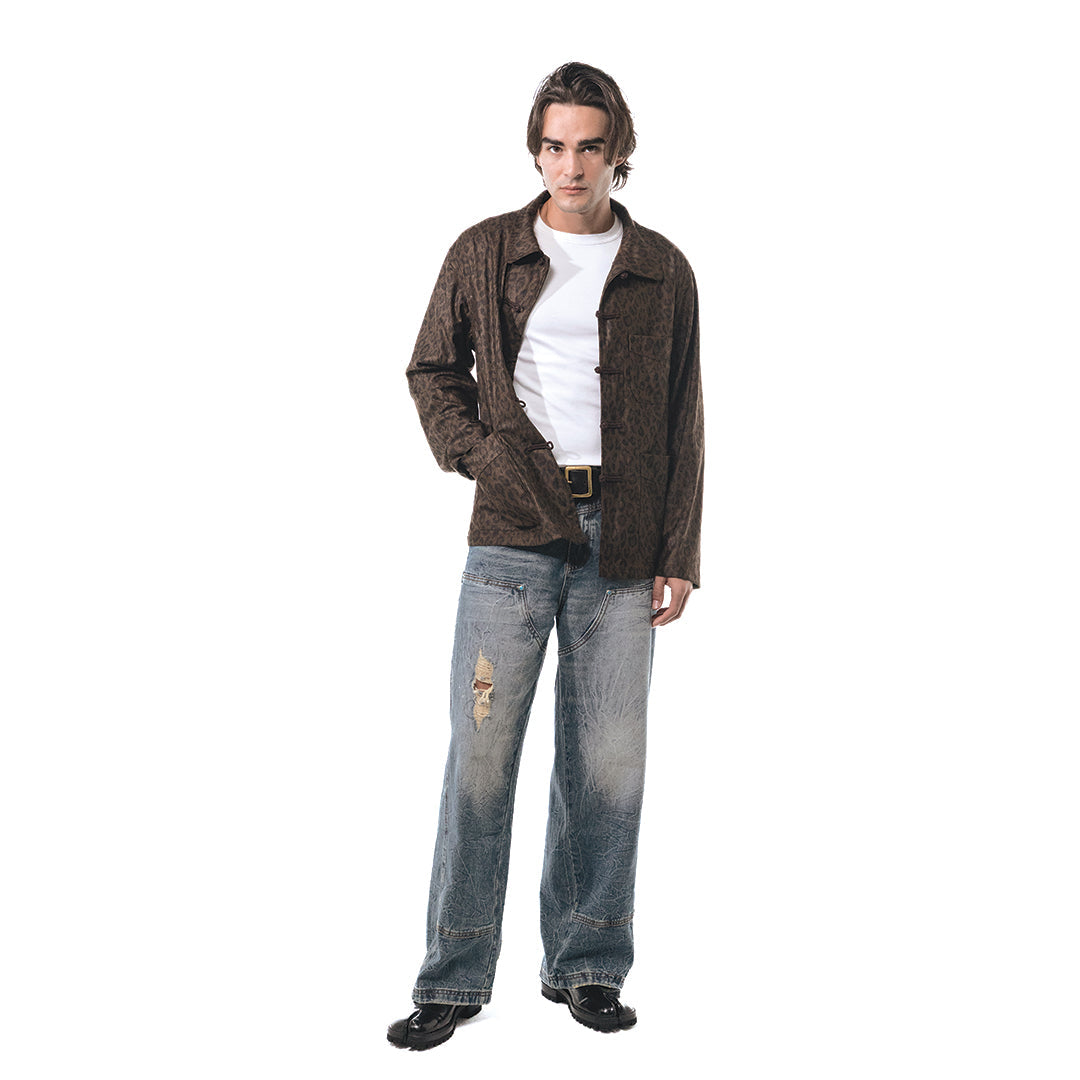 Patchwork Cargo Denim Jacket