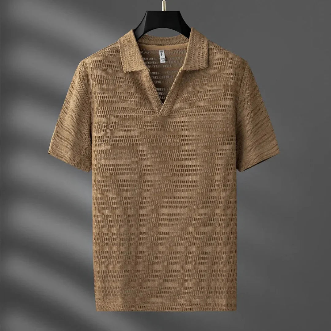 Eric Textured Knit Polo Shirt