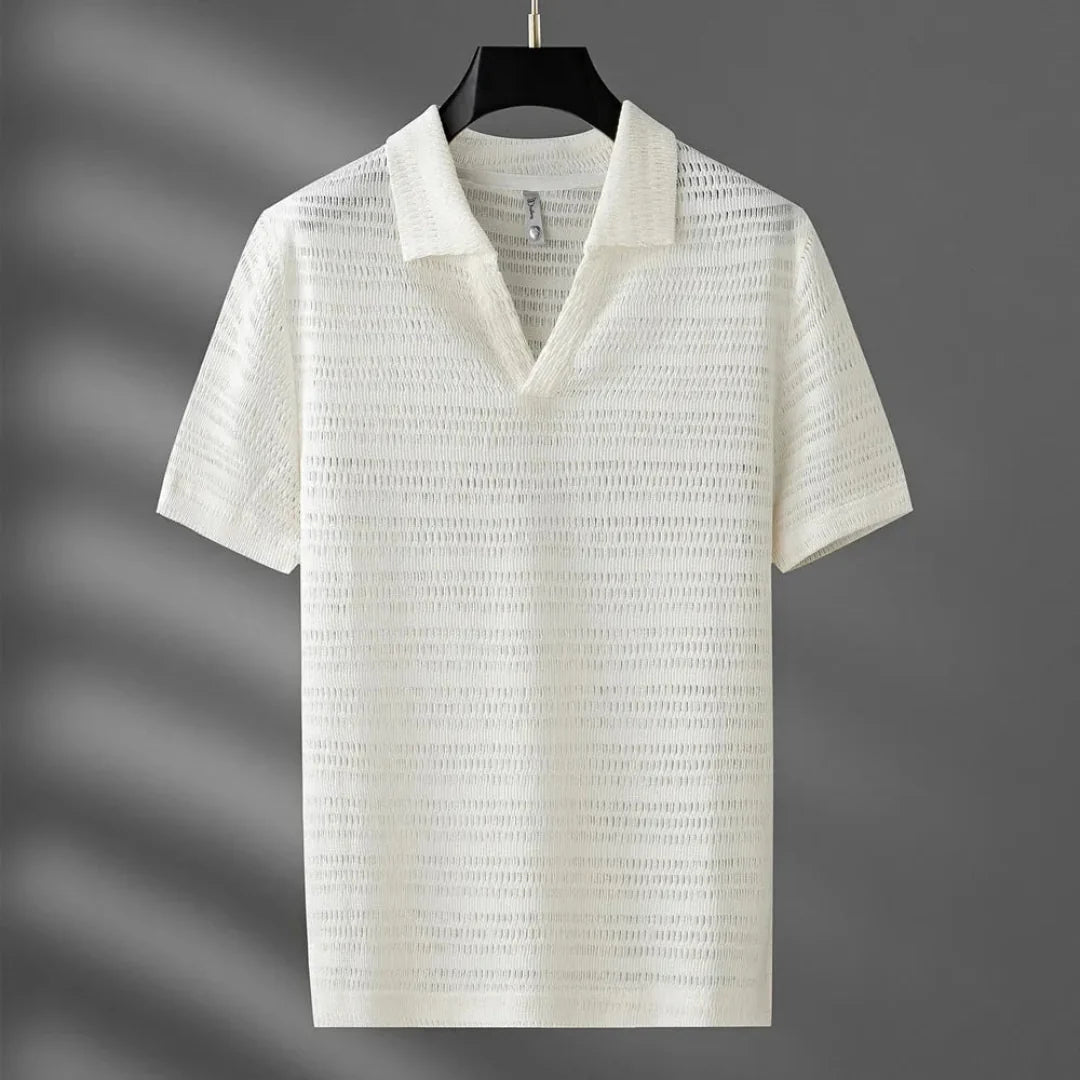Eric Textured Knit Polo Shirt