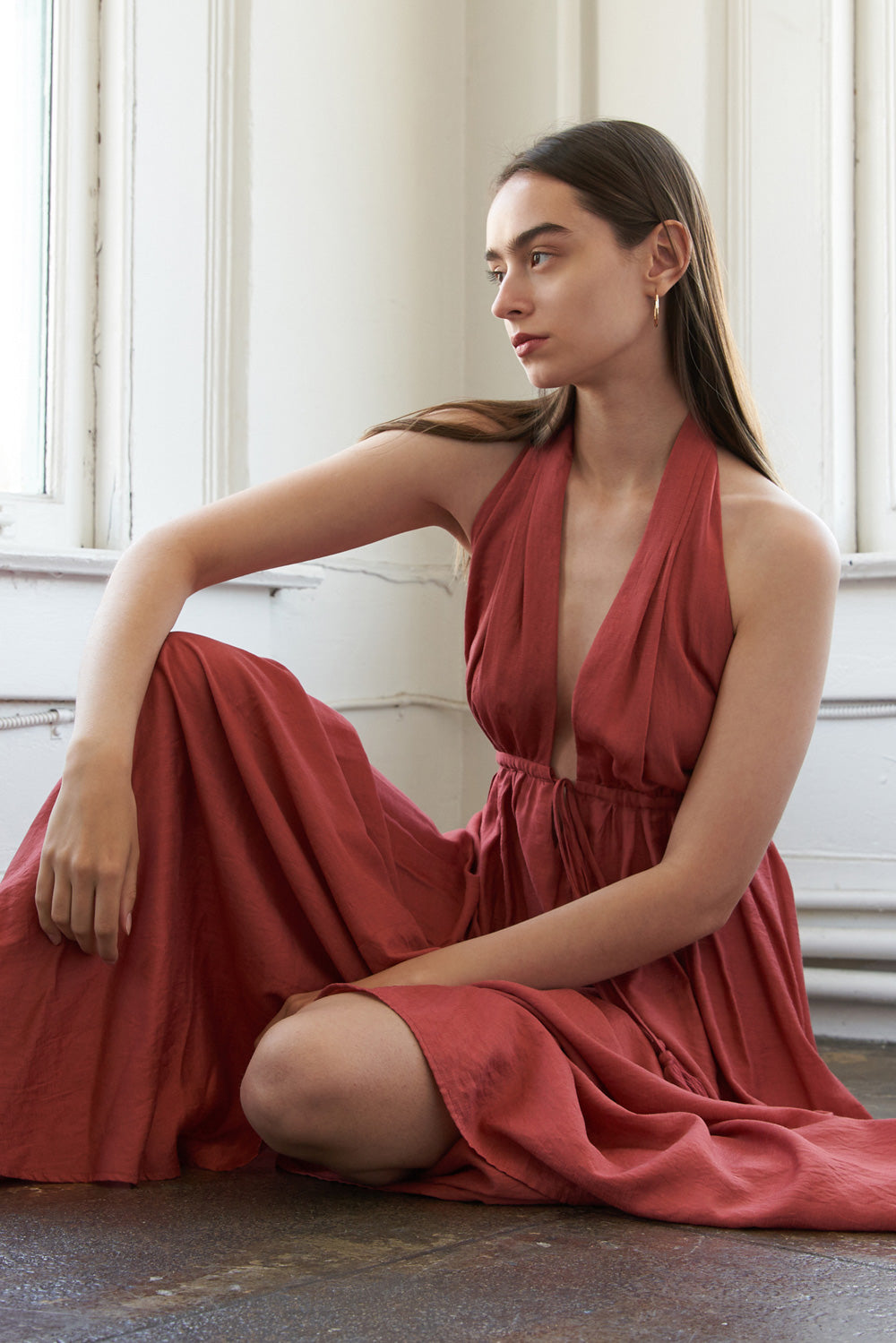 Luminous Woven Maxi Dress