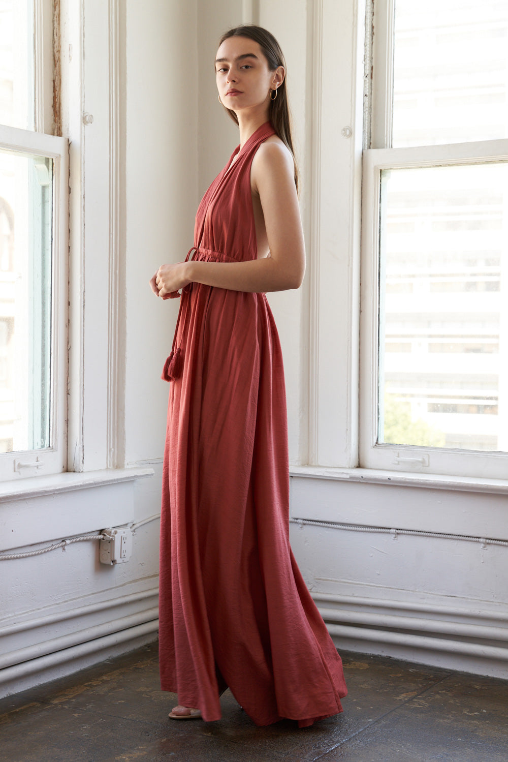 Luminous Woven Maxi Dress