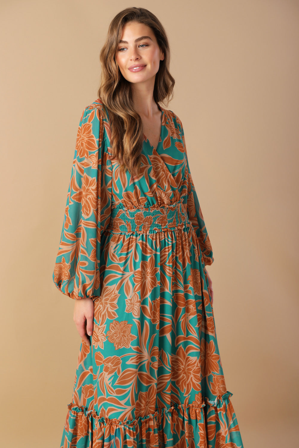 Fleeting Fauna Woven Maxi Dress