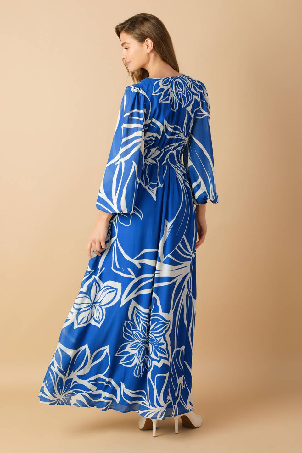 Dancing Dewdrops Woven Maxi Dress