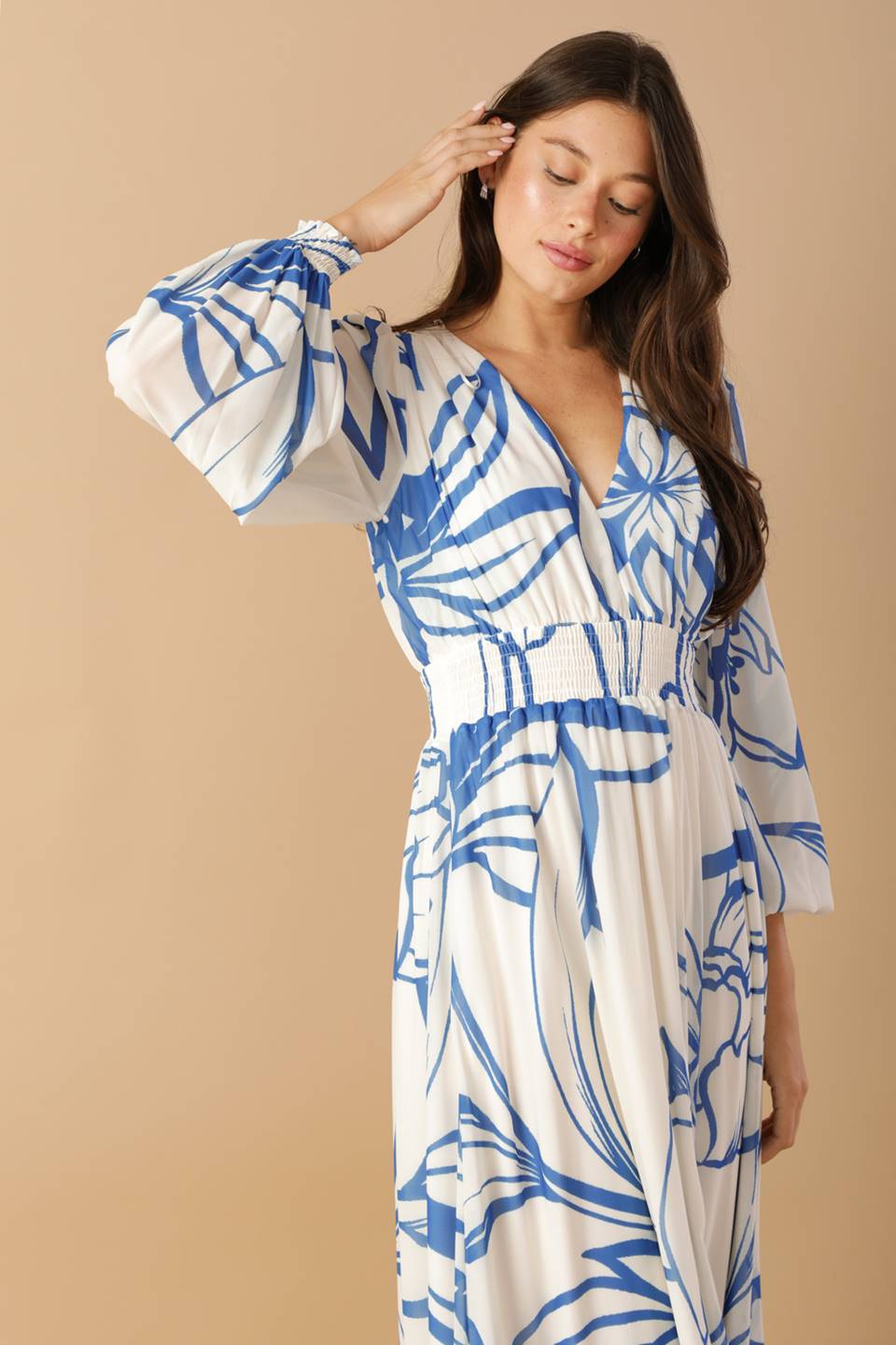 Dancing Dewdrops Woven Maxi Dress