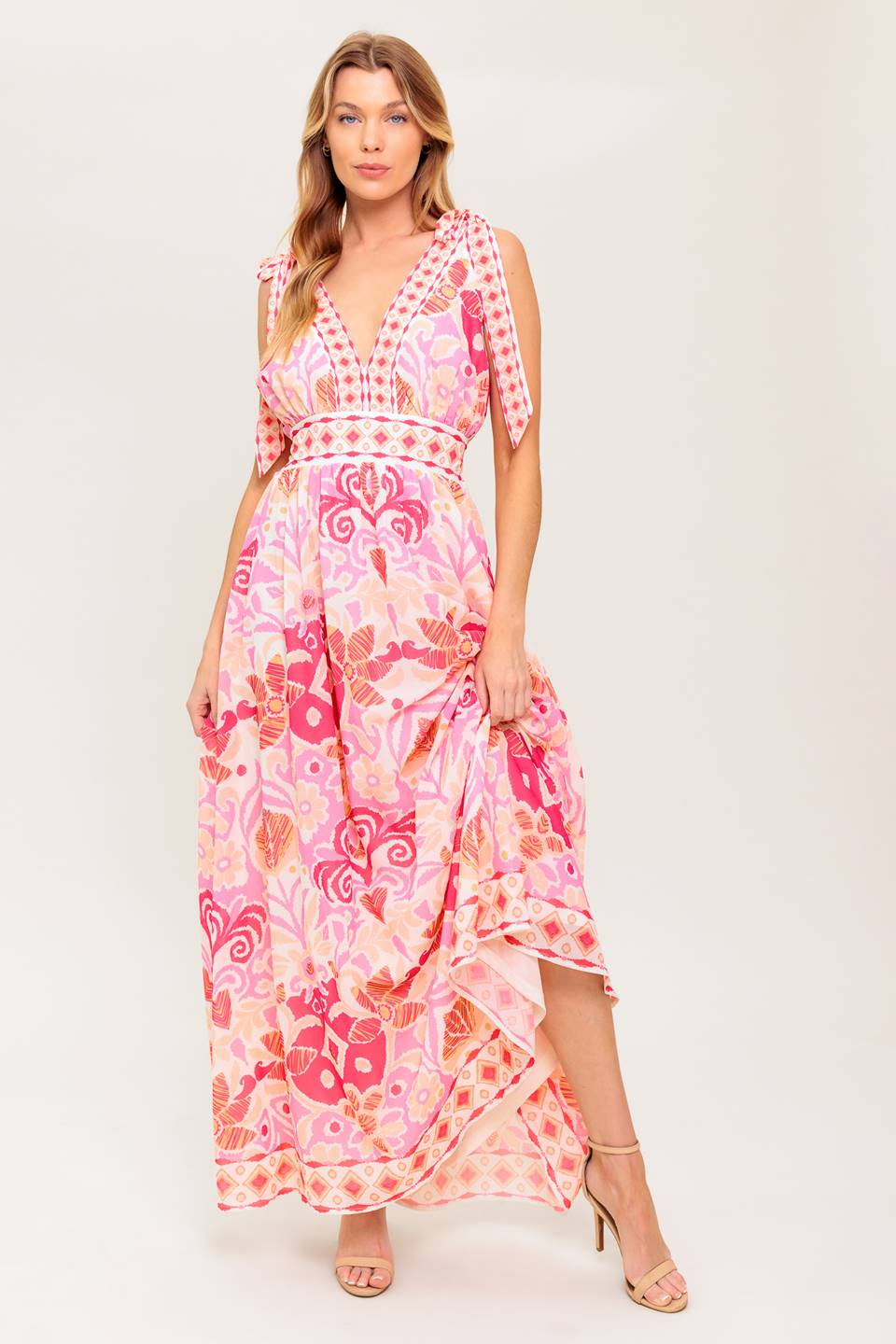 "LEAVE IT TO FATE" Woven Maxi Dress
