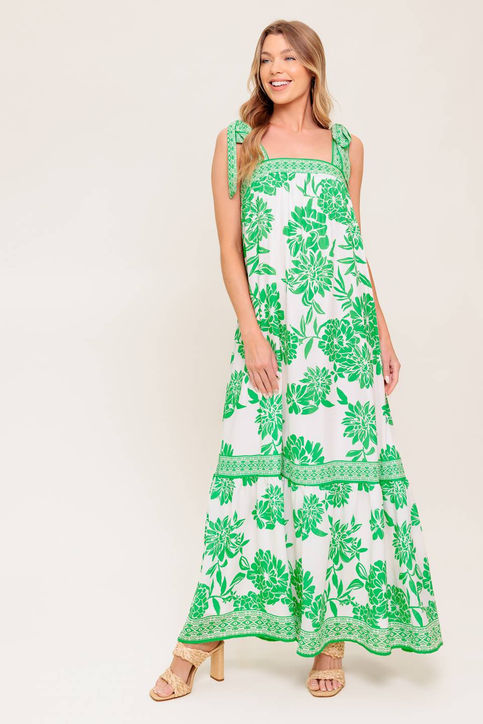 Garden Tales Floral Woven Maxi Dress